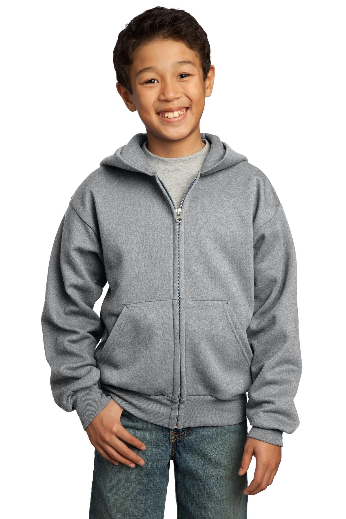 Youth Core Fleece Full-Zip Hooded Sweatshirt