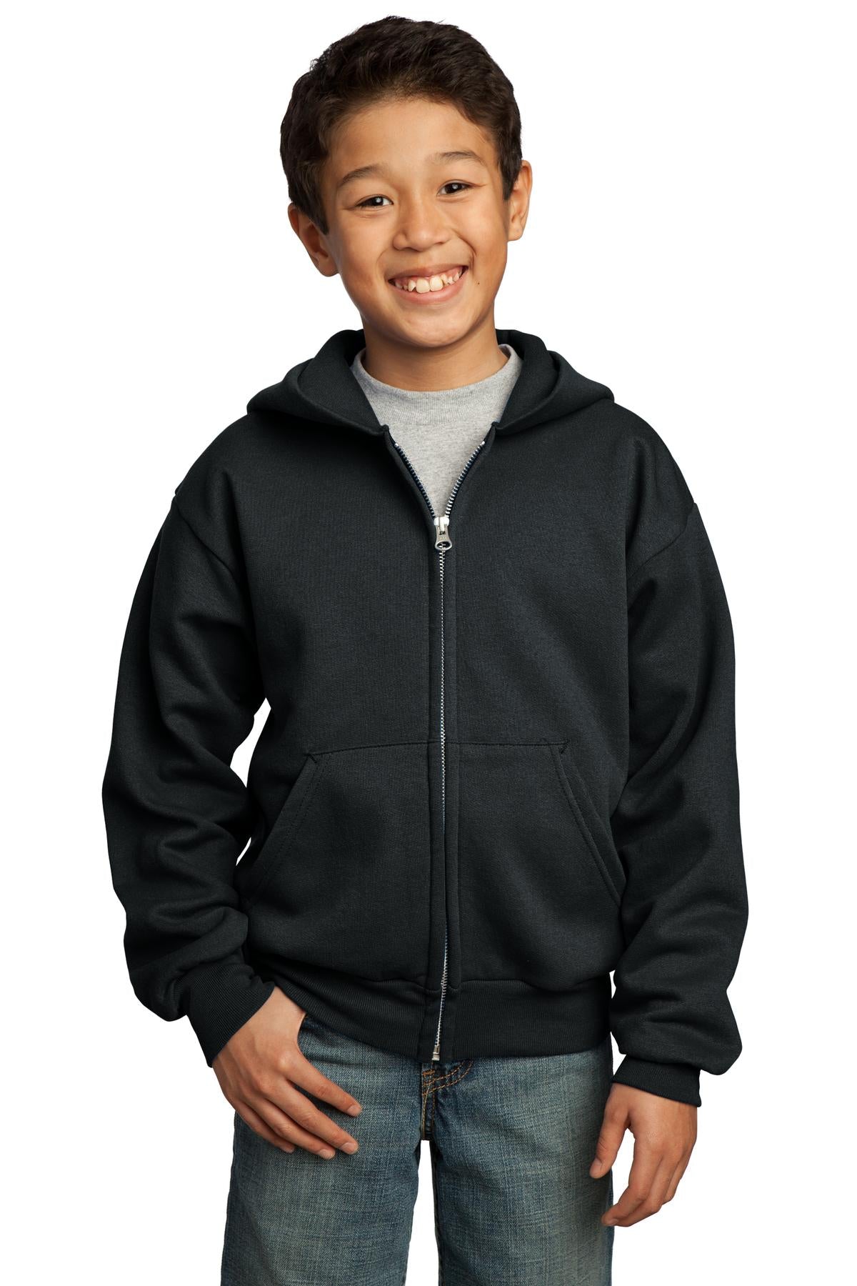 Youth Core Fleece Full-Zip Hooded Sweatshirt