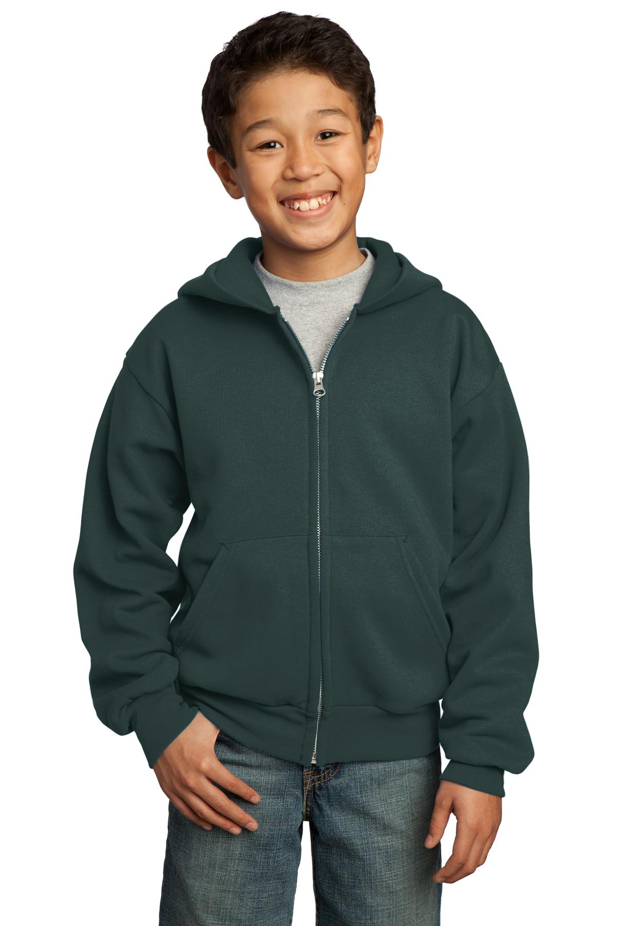 Youth Core Fleece Full-Zip Hooded Sweatshirt