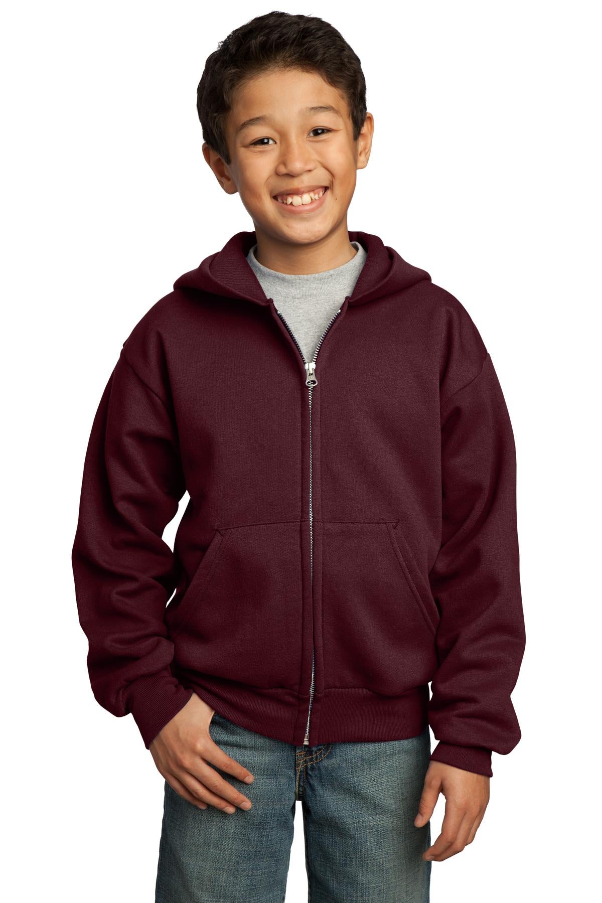 Youth Core Fleece Full-Zip Hooded Sweatshirt
