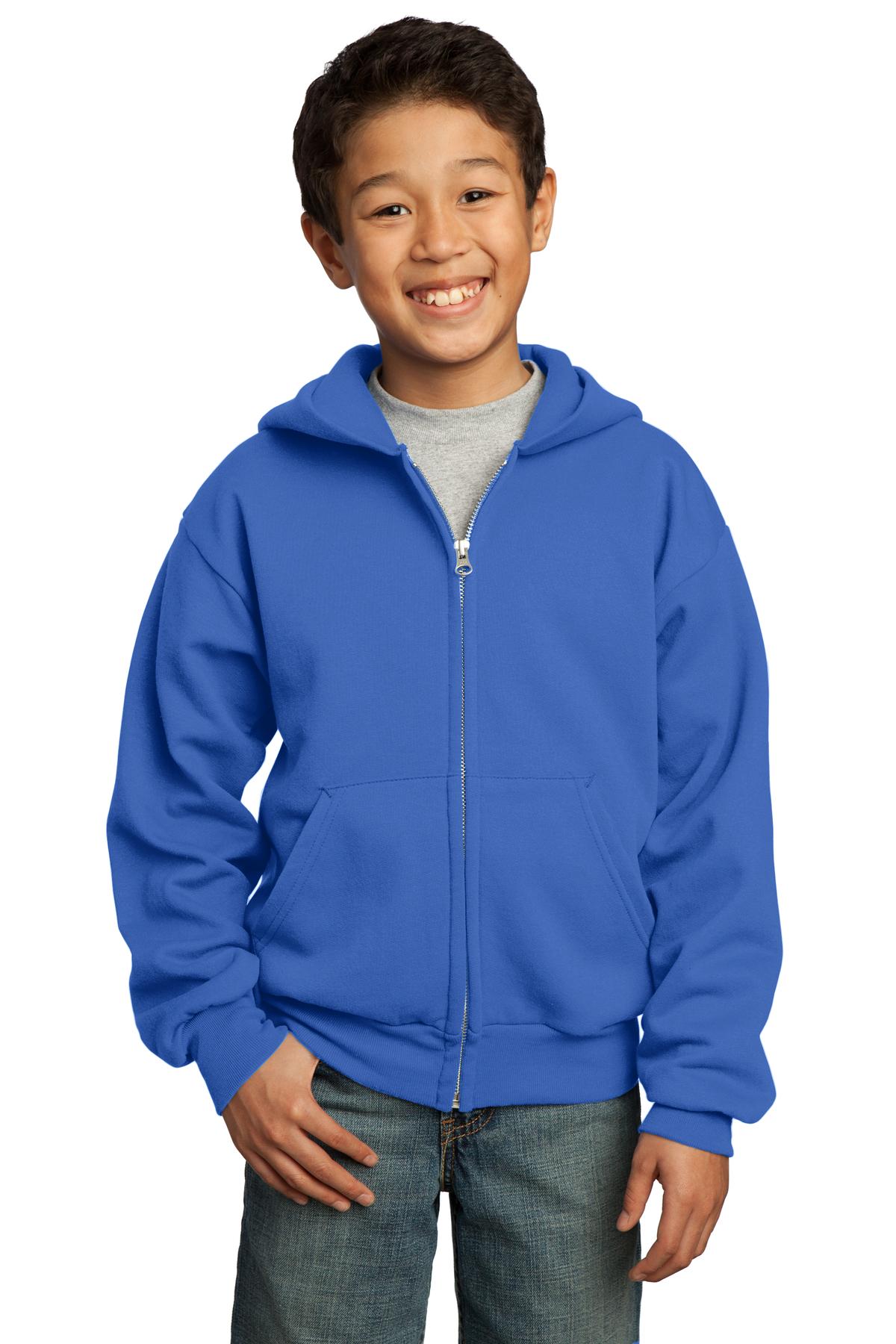 Youth Core Fleece Full-Zip Hooded Sweatshirt