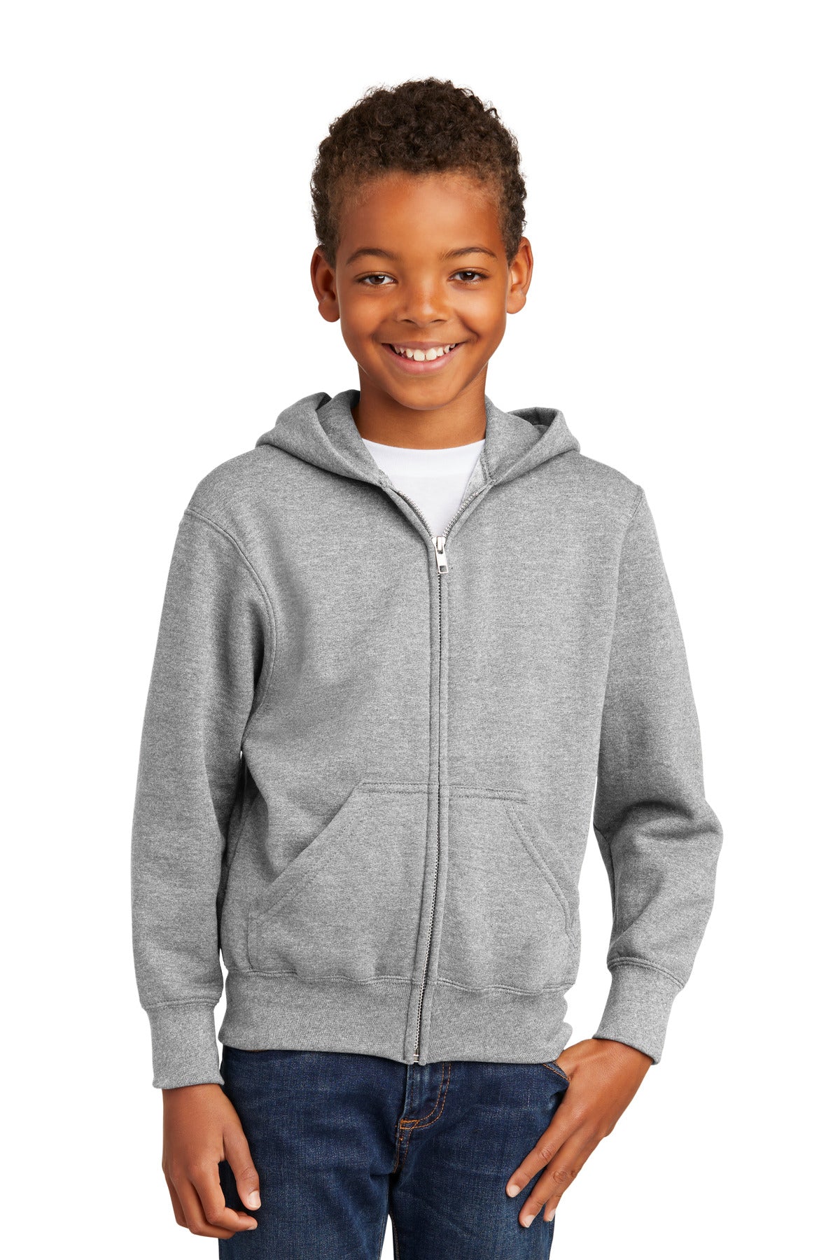 Youth Core Fleece Full-Zip Hooded Sweatshirt