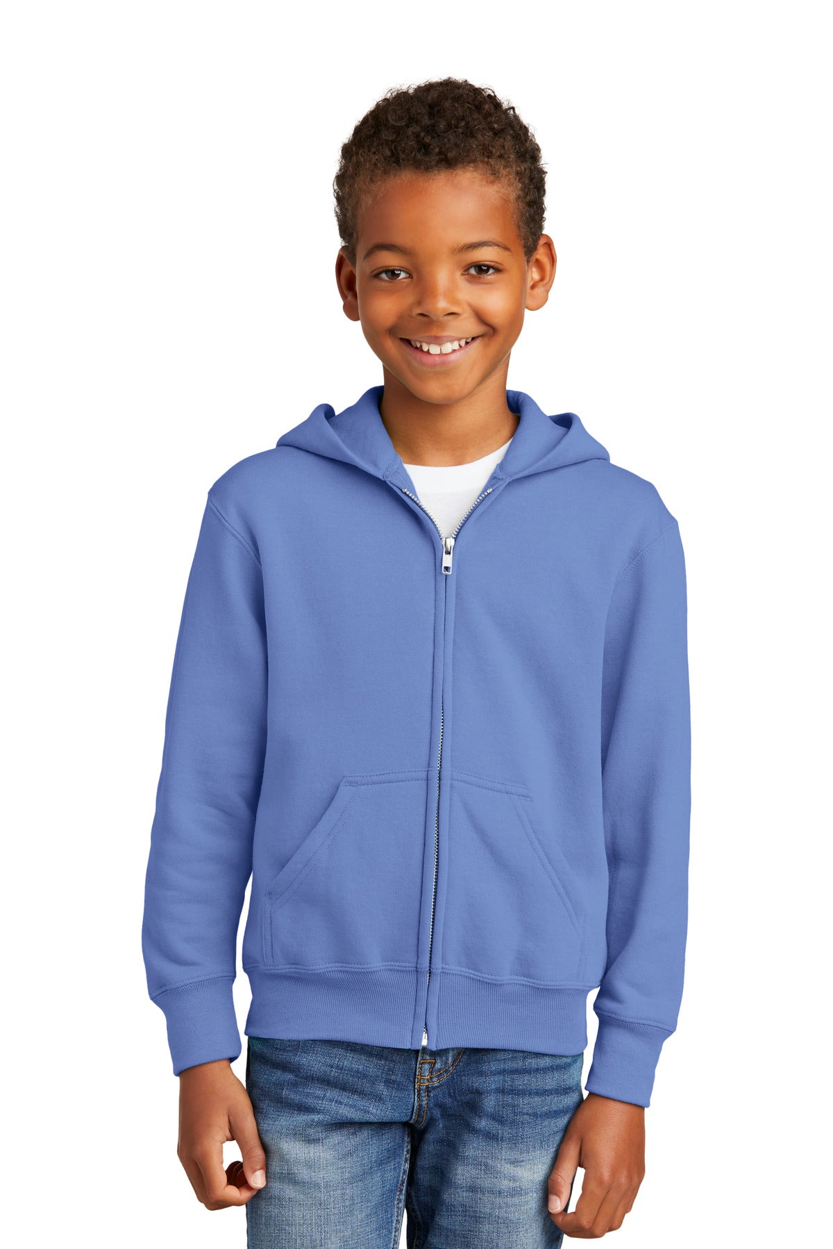 Youth Core Fleece Full-Zip Hooded Sweatshirt