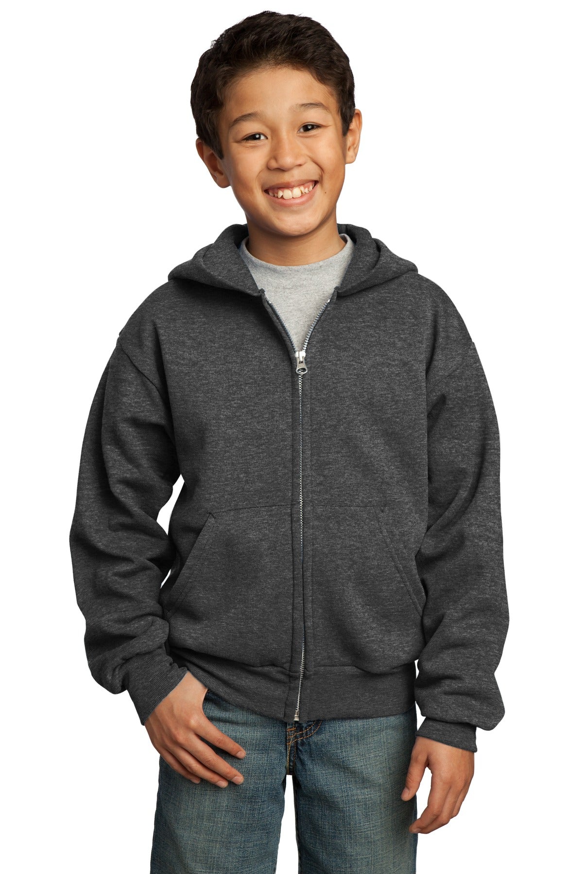 Youth Core Fleece Full-Zip Hooded Sweatshirt