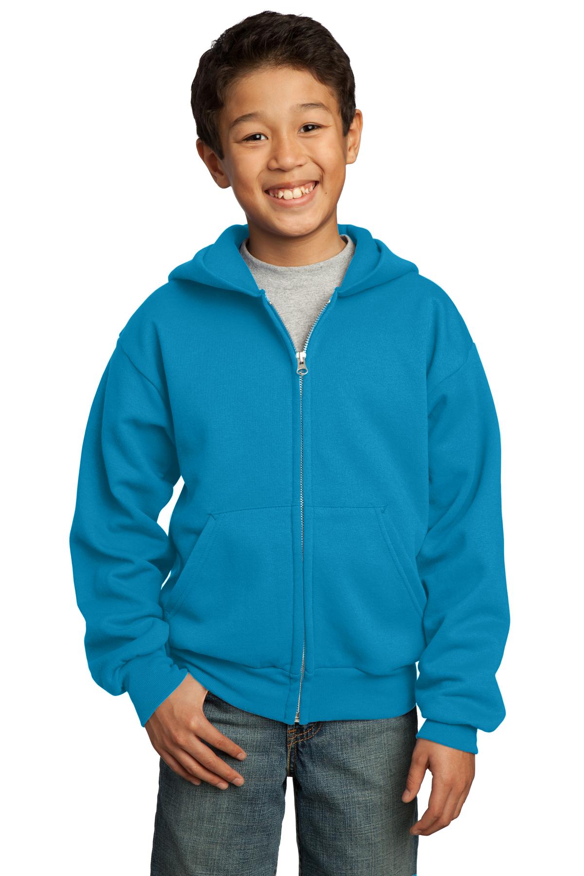 Youth Core Fleece Full-Zip Hooded Sweatshirt