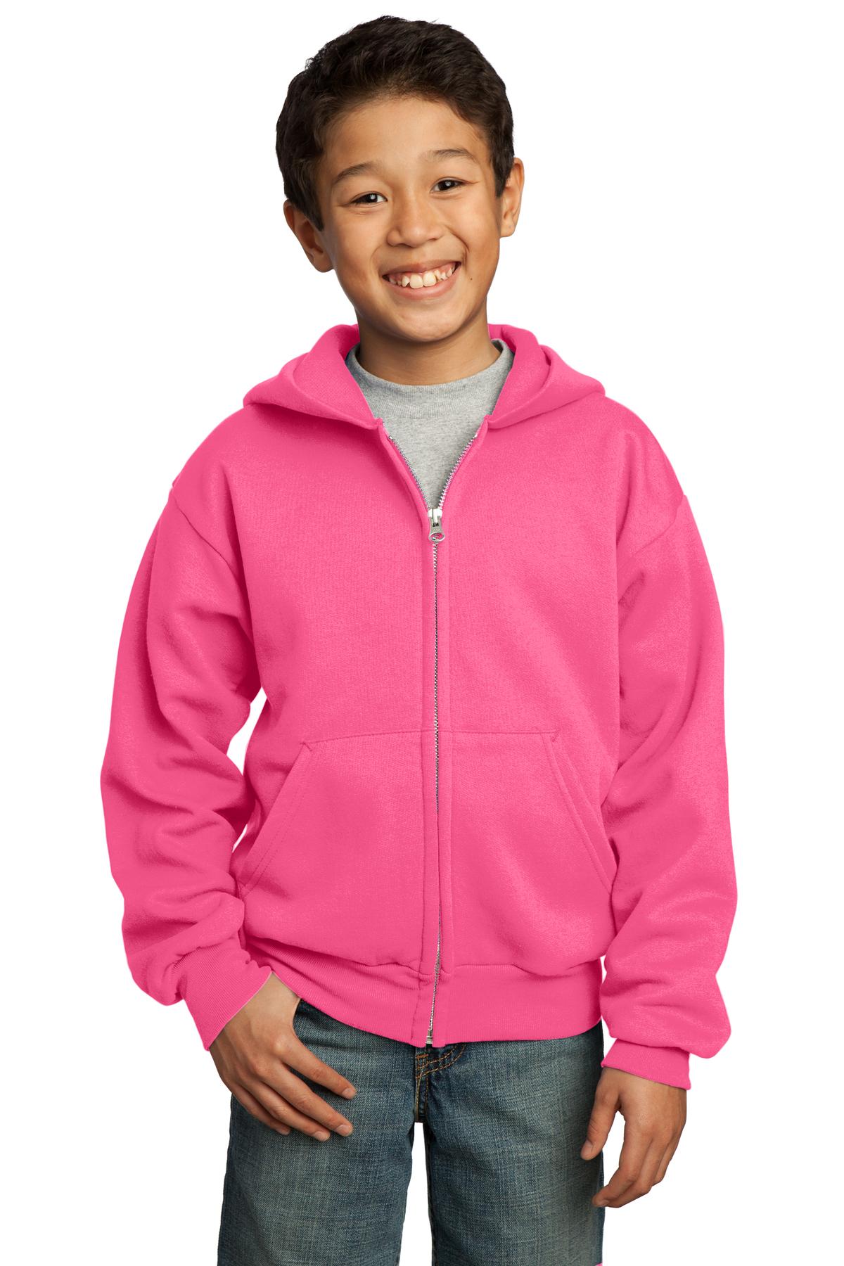 Youth Core Fleece Full-Zip Hooded Sweatshirt