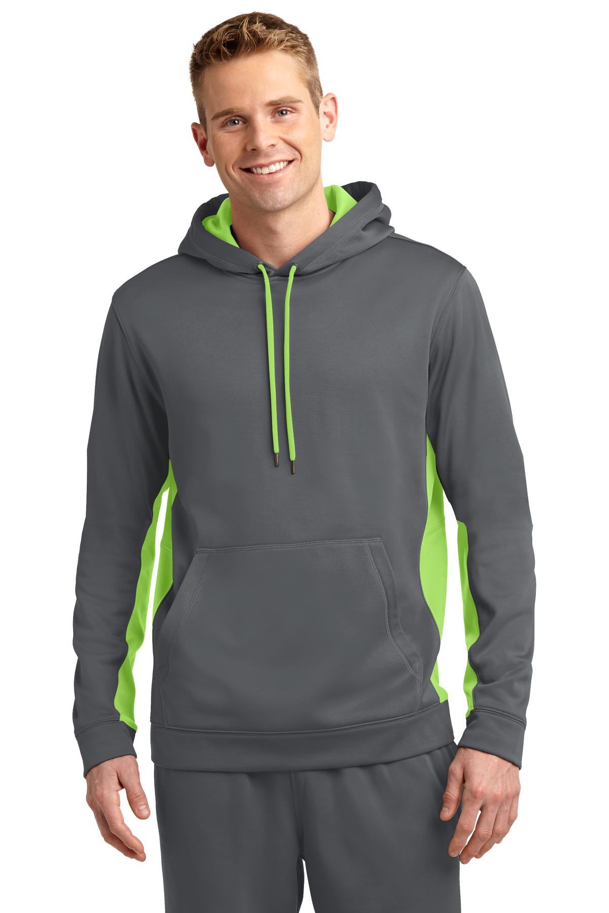 Sport-Wick® Fleece Colorblock Hooded Pullover