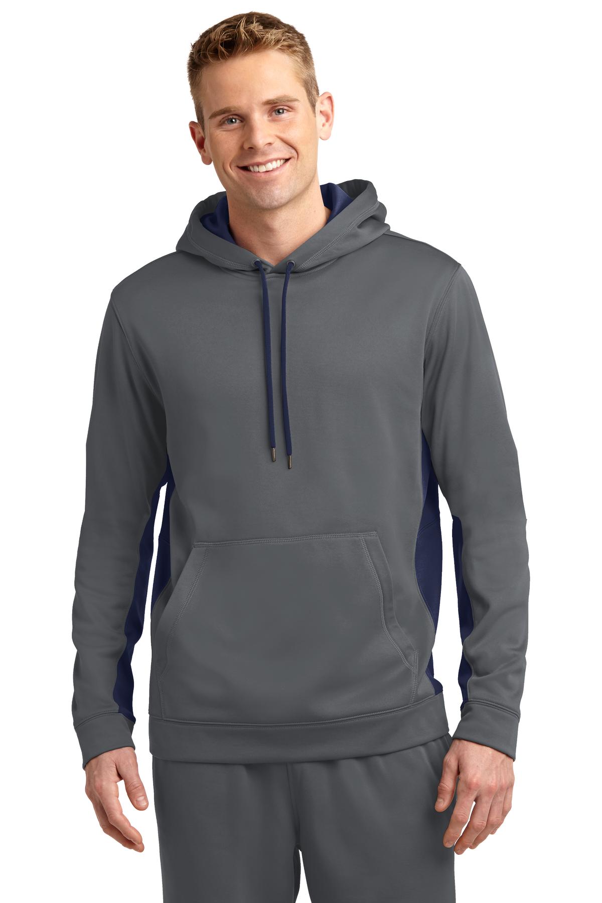 Sport-Wick® Fleece Colorblock Hooded Pullover