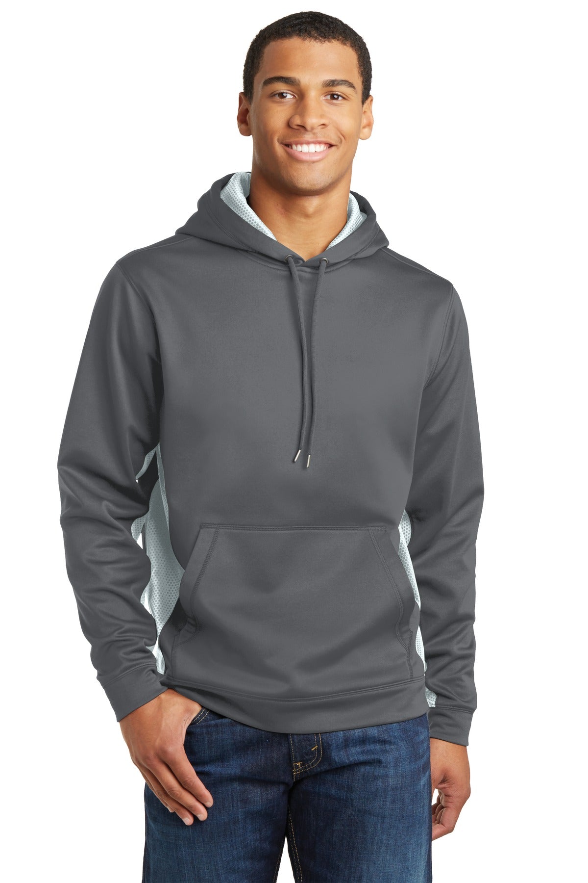 Sport-Wick® CamoHex Fleece Colorblock Hooded Pullover
