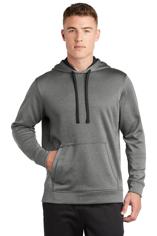 PosiCharge ® Sport-Wick ® Heather Fleece Hooded Pullover