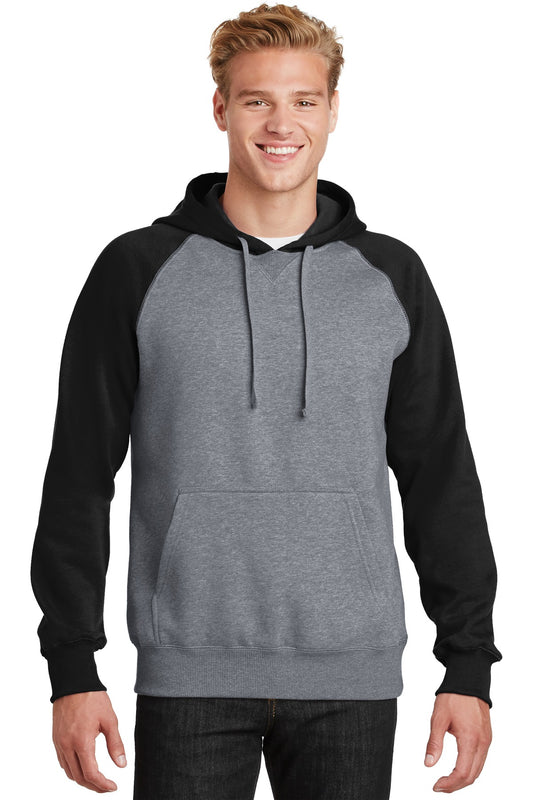 Raglan Colorblock Pullover Hooded Sweatshirt