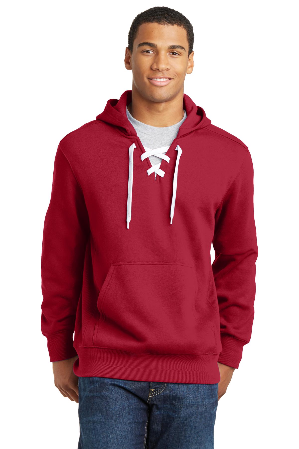 Lace Up Pullover Hooded Sweatshirt