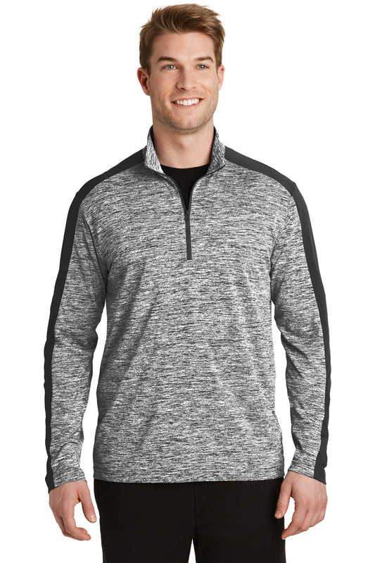 PosiCharge® Electric Heather Colorblock 1/4-Zip Pullover