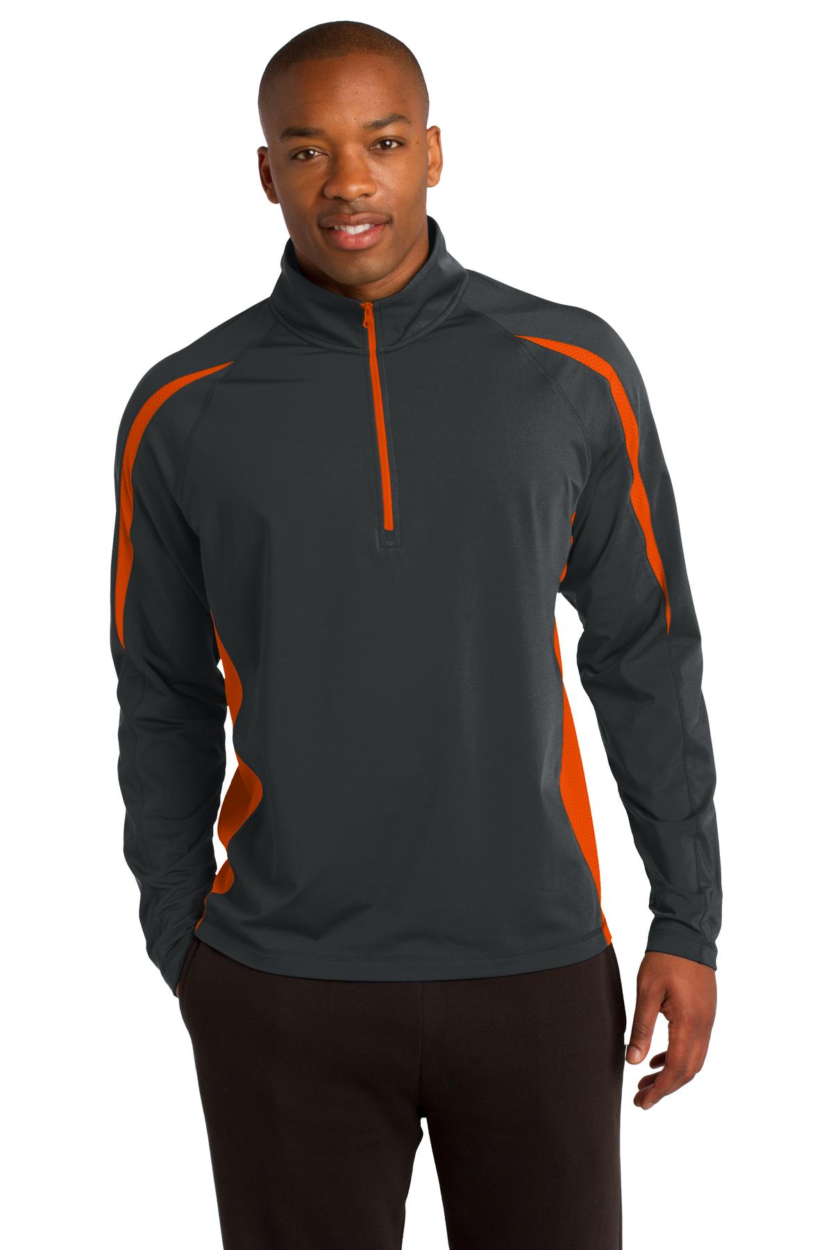 Sport-Wick® Stretch 1/2-Zip Colorblock Pullover