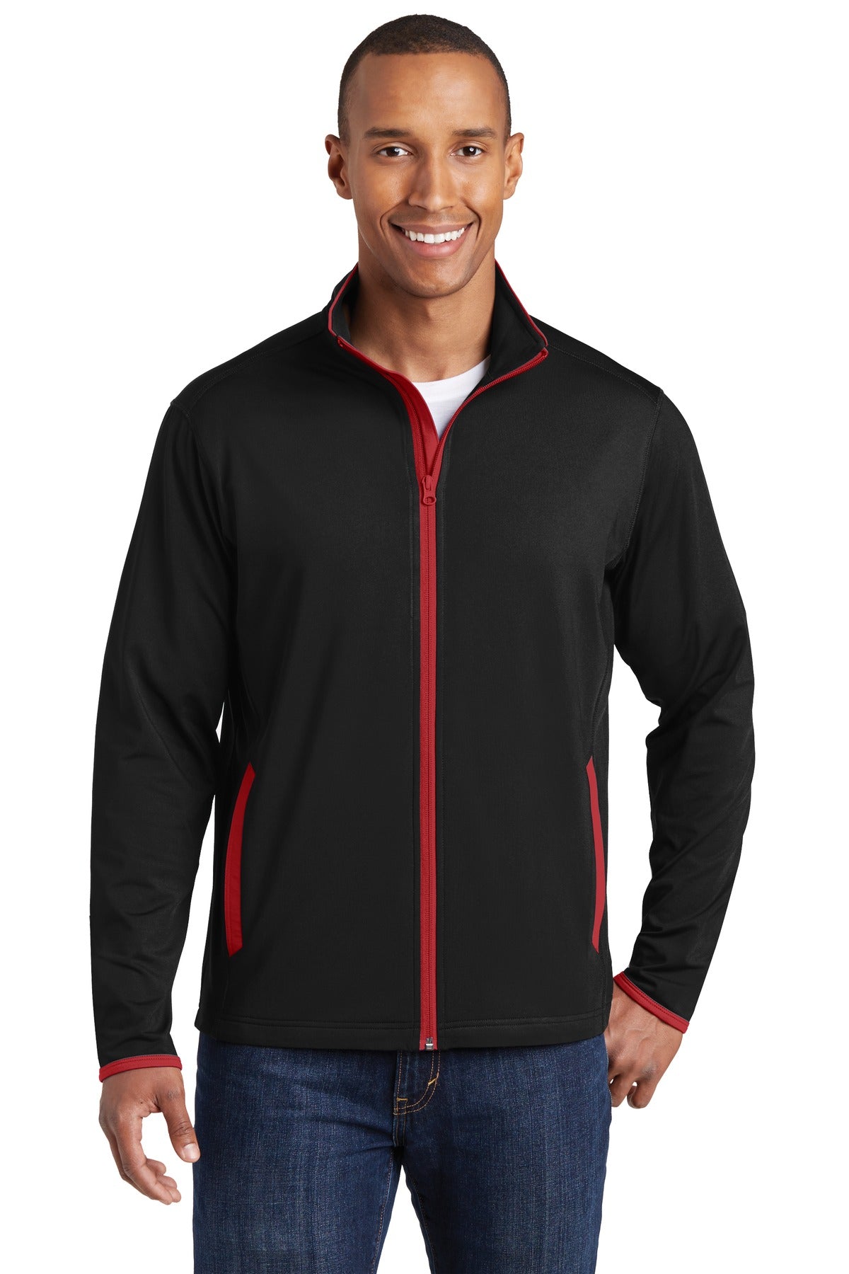 Sport-Wick® Stretch Contrast Full-Zip Jacket