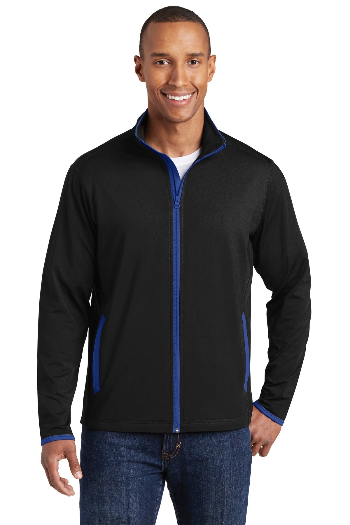 Sport-Wick® Stretch Contrast Full-Zip Jacket