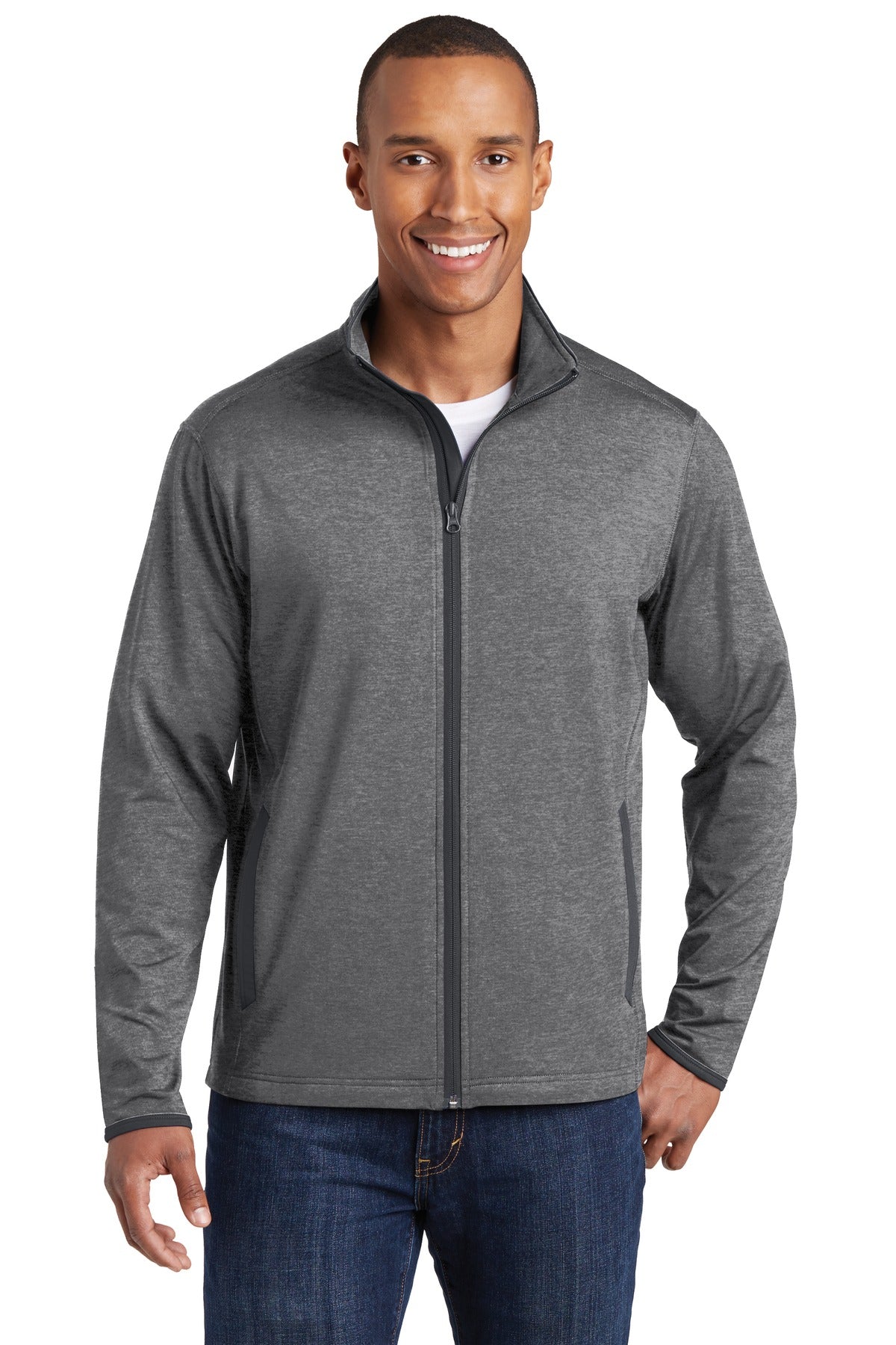 Sport-Wick® Stretch Contrast Full-Zip Jacket