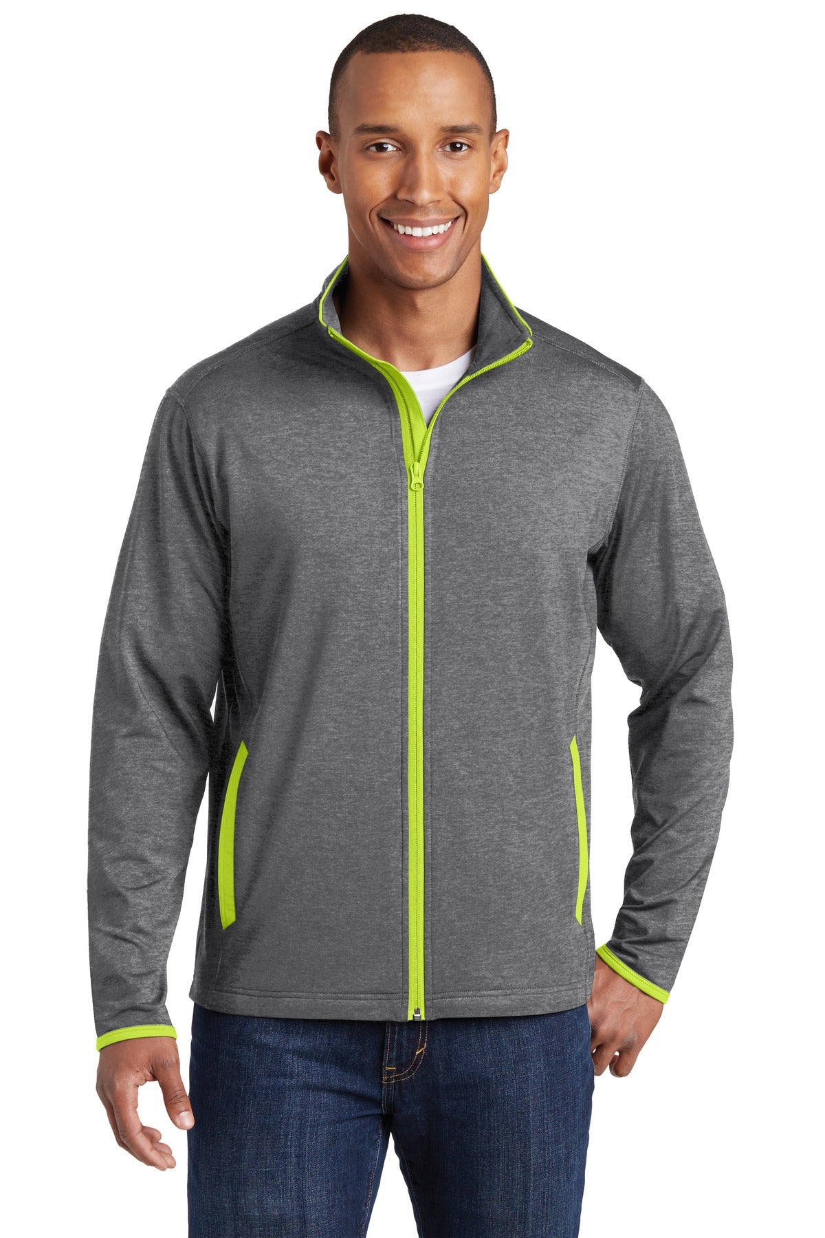 Sport-Wick® Stretch Contrast Full-Zip Jacket