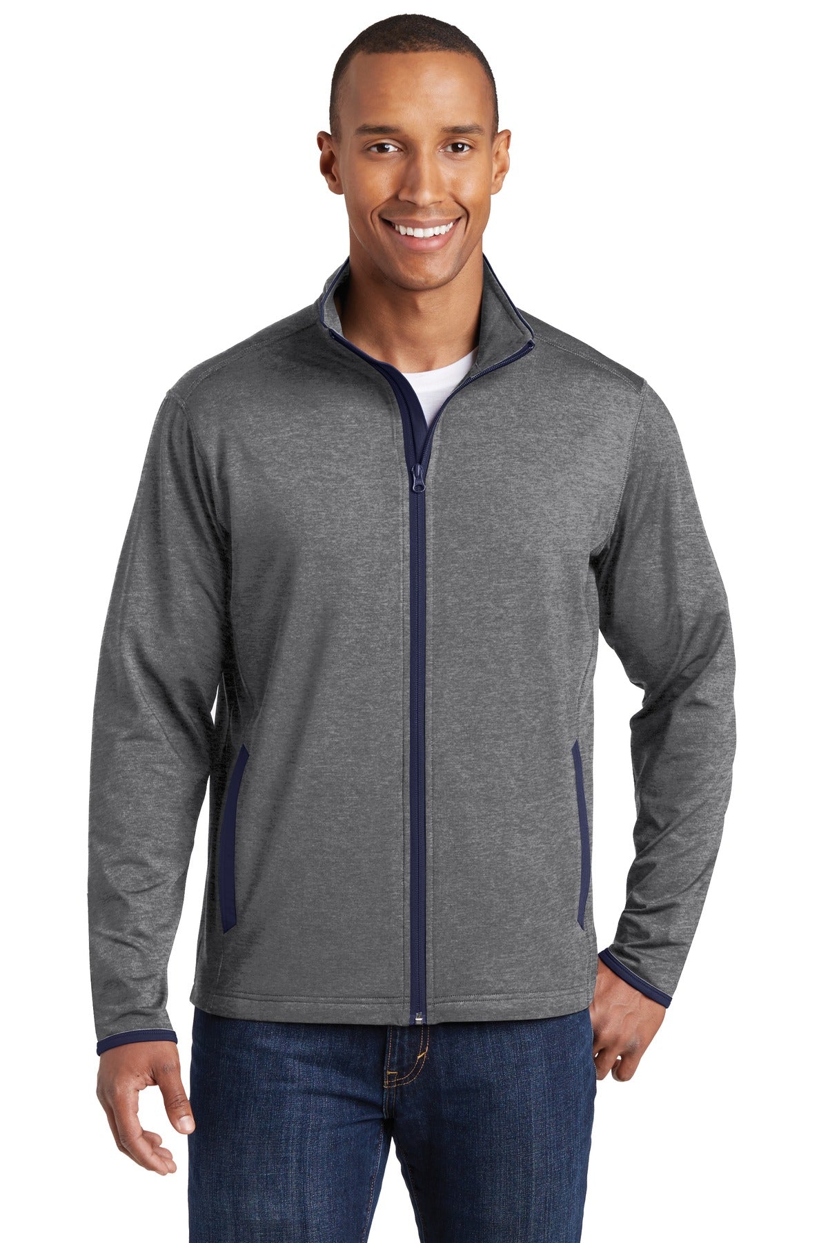 Sport-Wick® Stretch Contrast Full-Zip Jacket