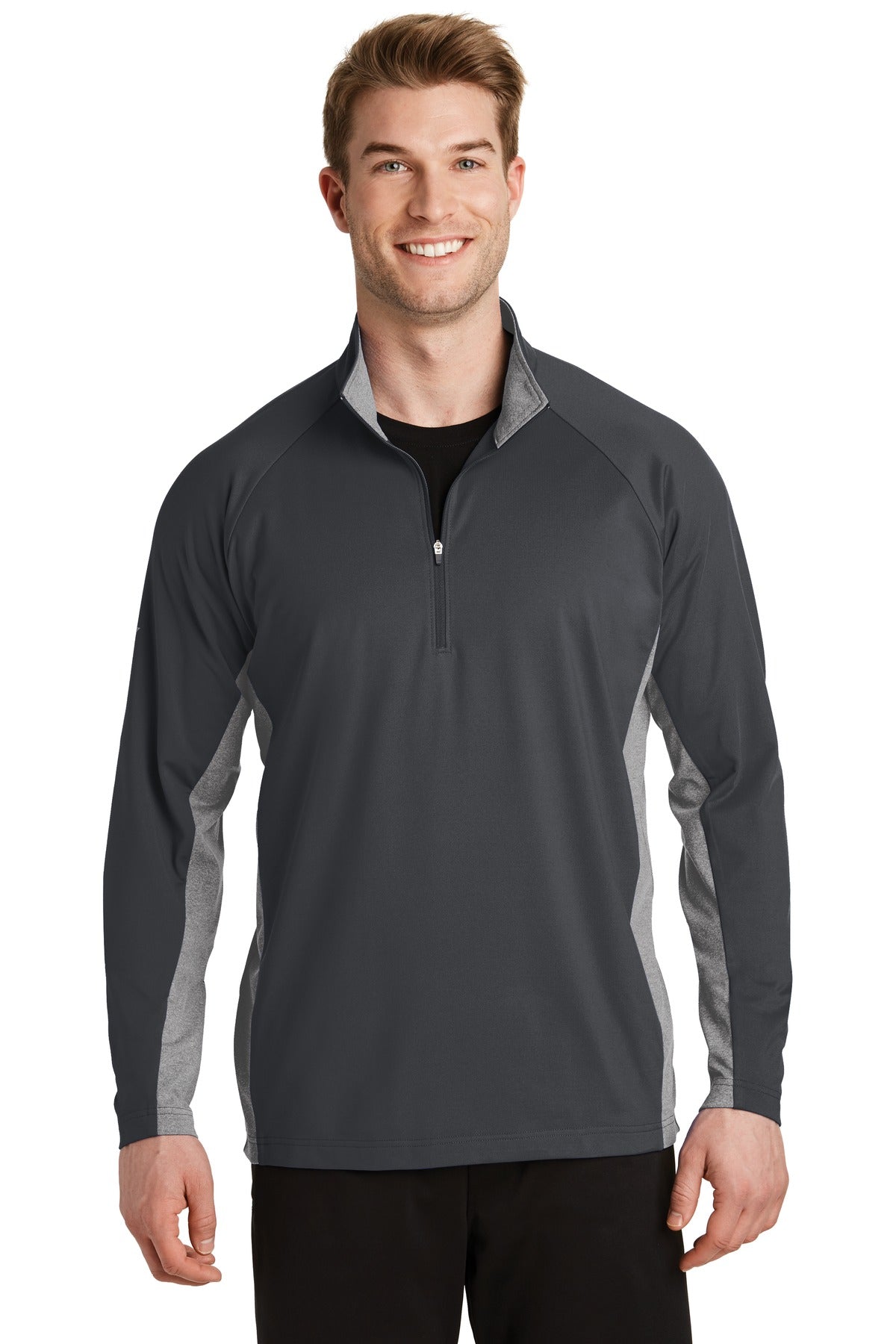 Sport-Wick® Stretch Contrast 1/4-Zip Pullover