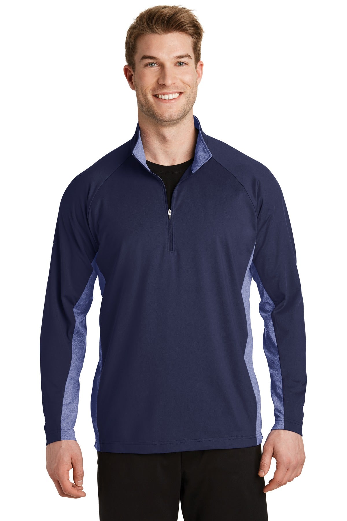 Sport-Wick® Stretch Contrast 1/4-Zip Pullover