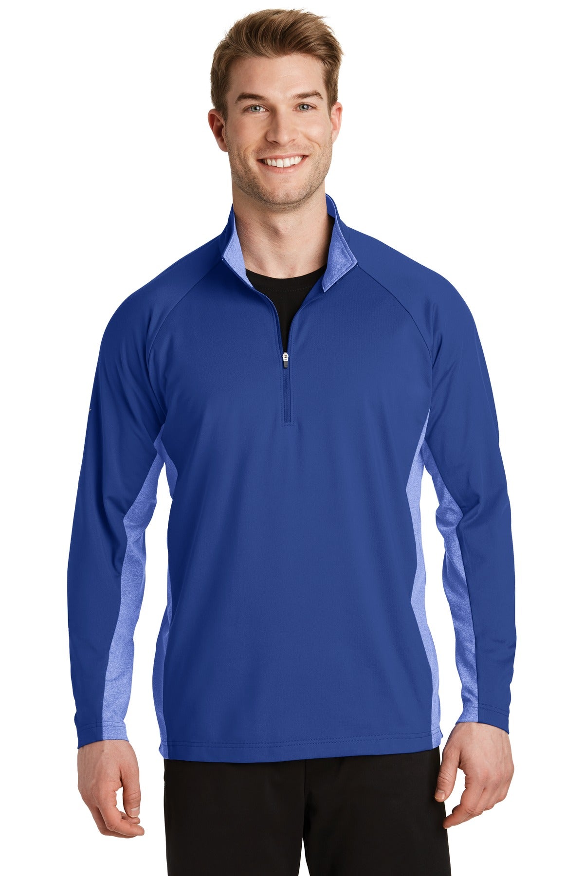 Sport-Wick® Stretch Contrast 1/4-Zip Pullover