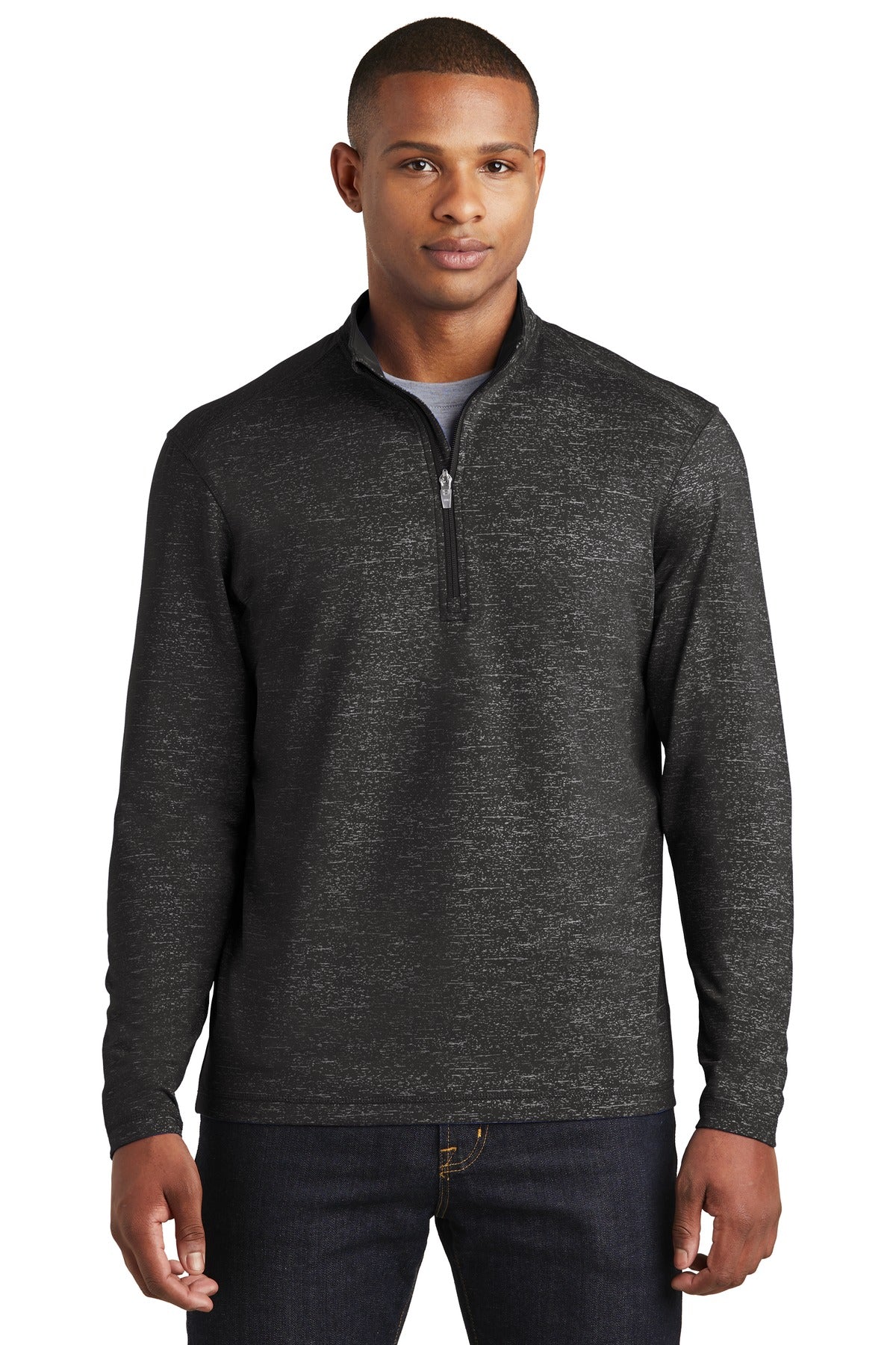 Sport-Wick ® Stretch Reflective Heather 1/2-Zip Pullover