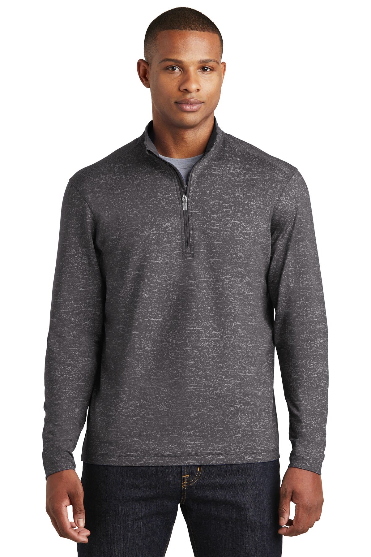 Sport-Wick ® Stretch Reflective Heather 1/2-Zip Pullover