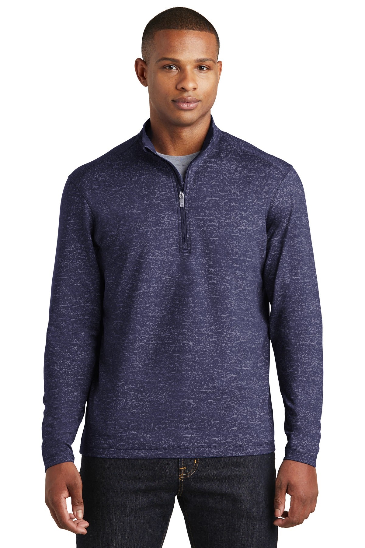 Sport-Wick ® Stretch Reflective Heather 1/2-Zip Pullover