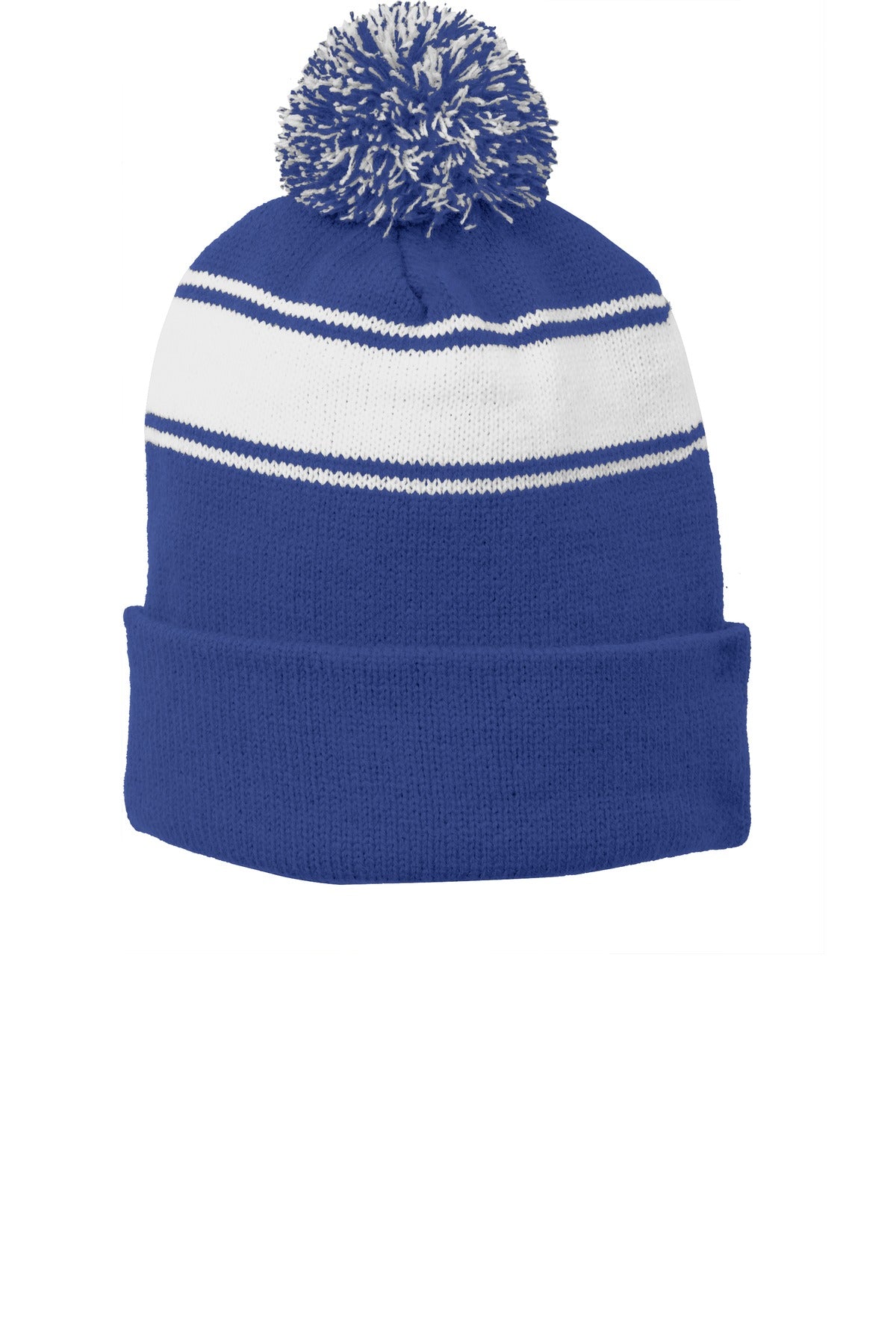 Stripe Pom Beanie