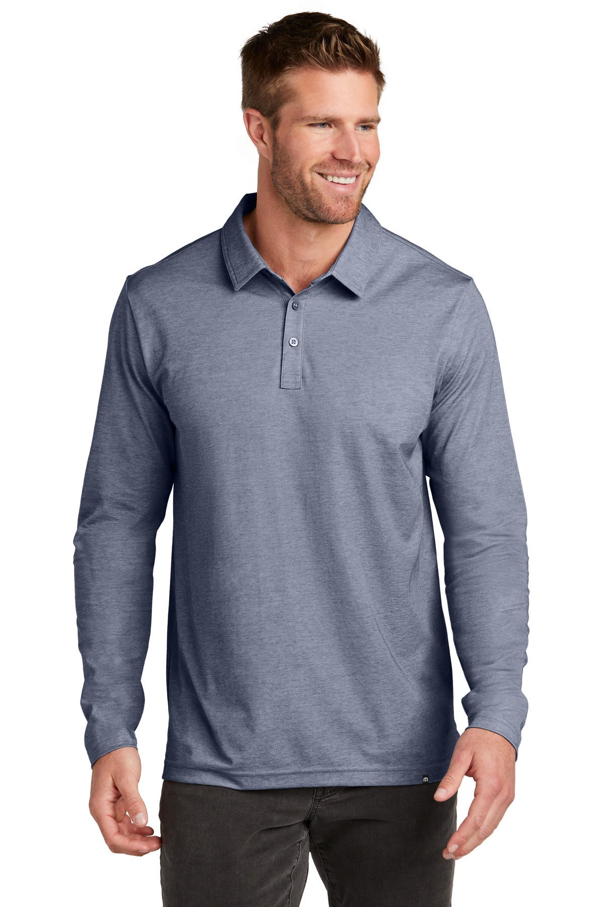 Oceanside Heather Long Sleeve Polo