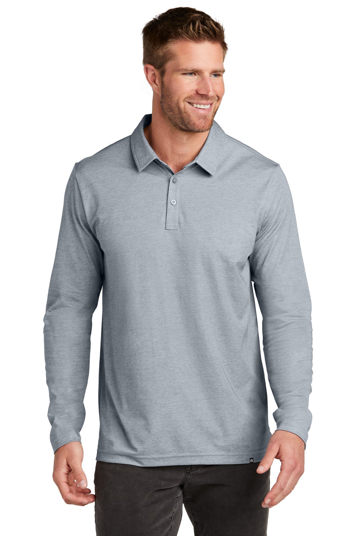 Oceanside Heather Long Sleeve Polo