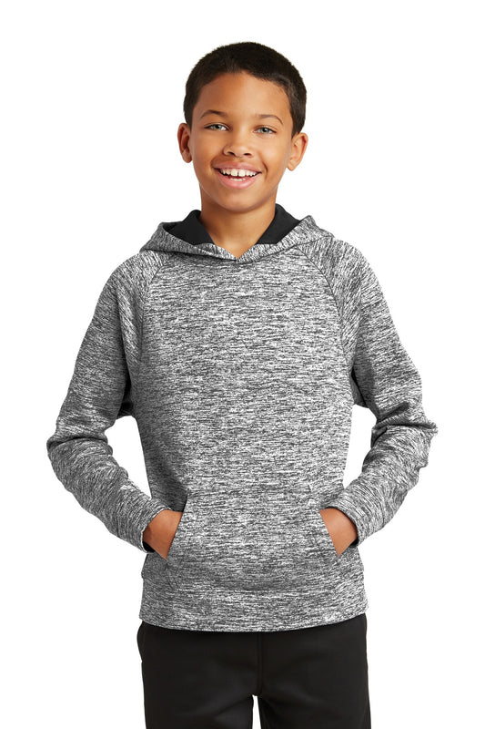 Youth PosiCharge® Electric Heather Fleece Hooded Pullover