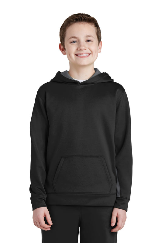Youth Sport-Wick® Fleece Colorblock Hooded Pullover