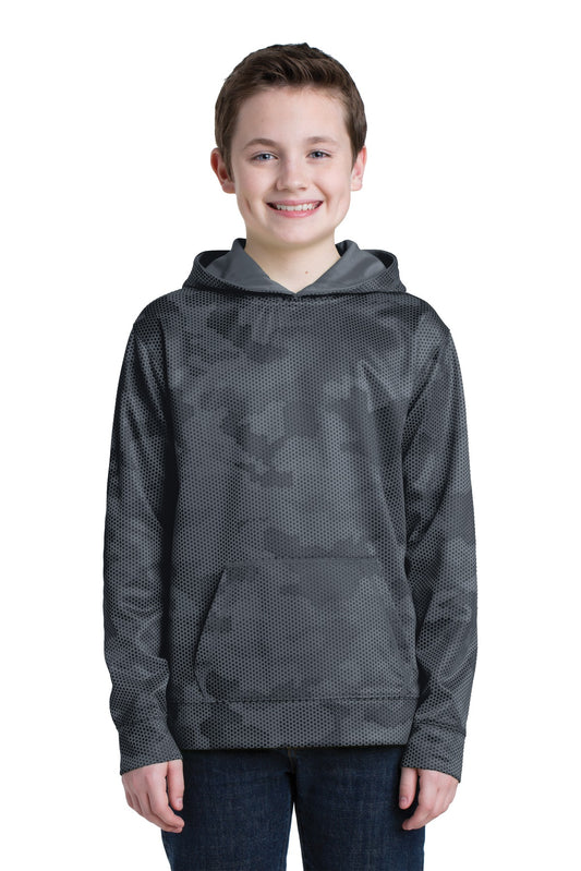 Youth Sport-Wick® CamoHex Fleece Hooded Pullover