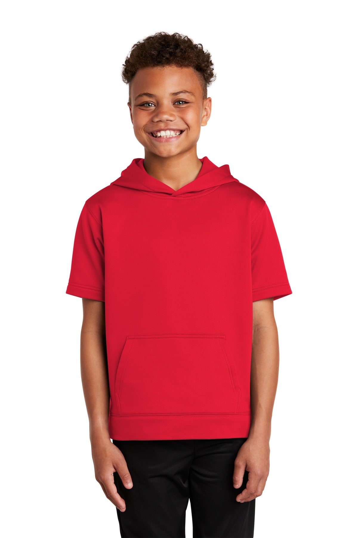 Youth Sport-Wick ® Fleece Short Sleeve Hooded Pullover