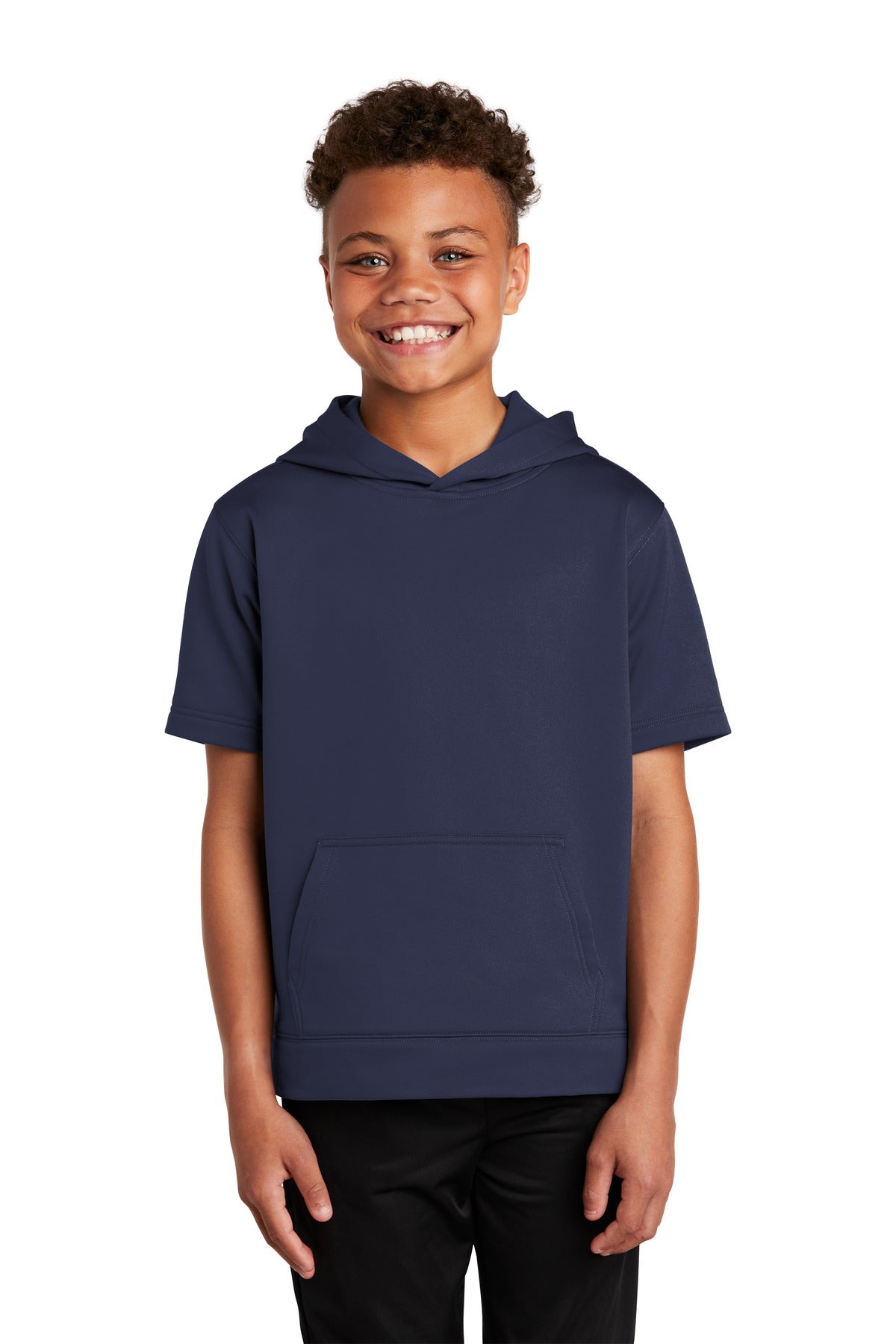 Youth Sport-Wick ® Fleece Short Sleeve Hooded Pullover