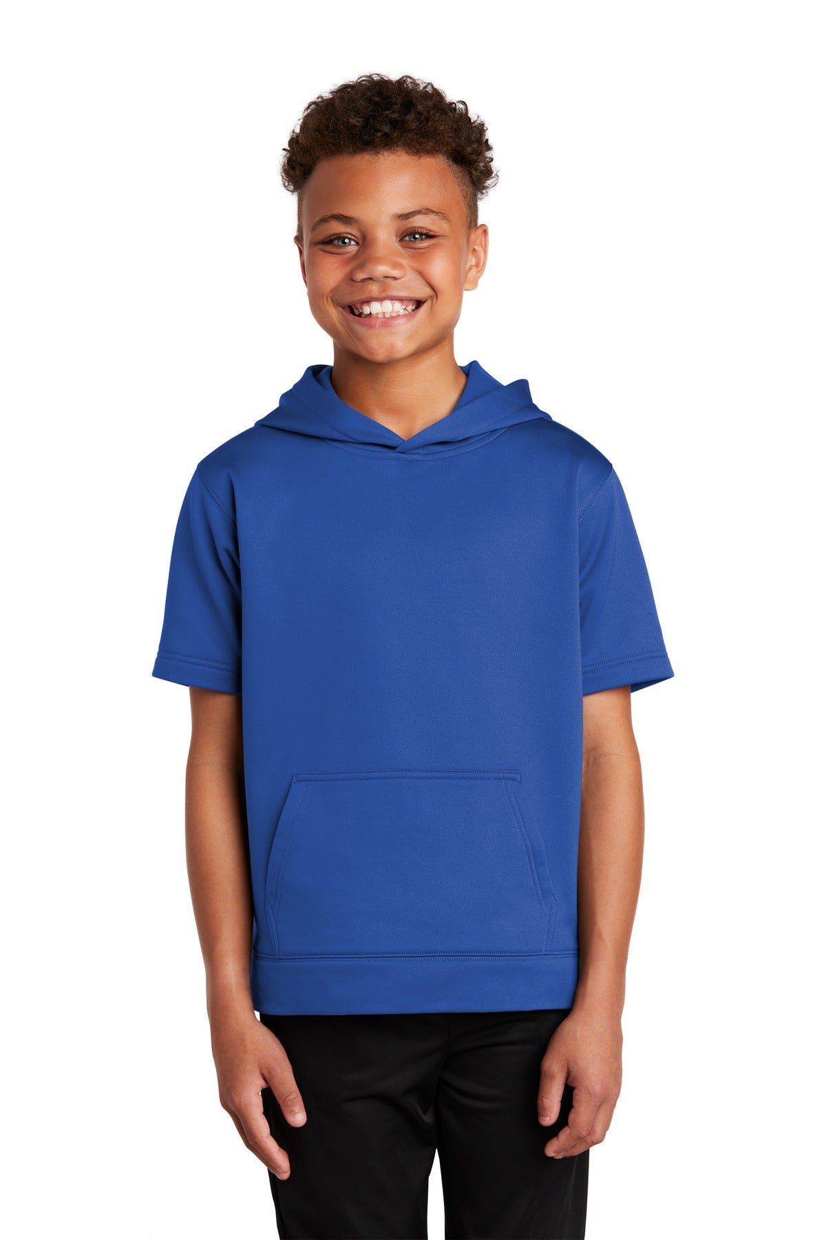 Youth Sport-Wick ® Fleece Short Sleeve Hooded Pullover