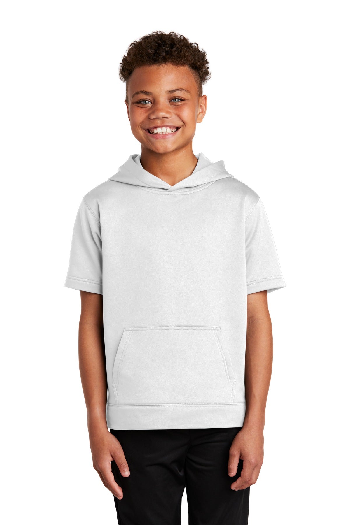 Youth Sport-Wick ® Fleece Short Sleeve Hooded Pullover