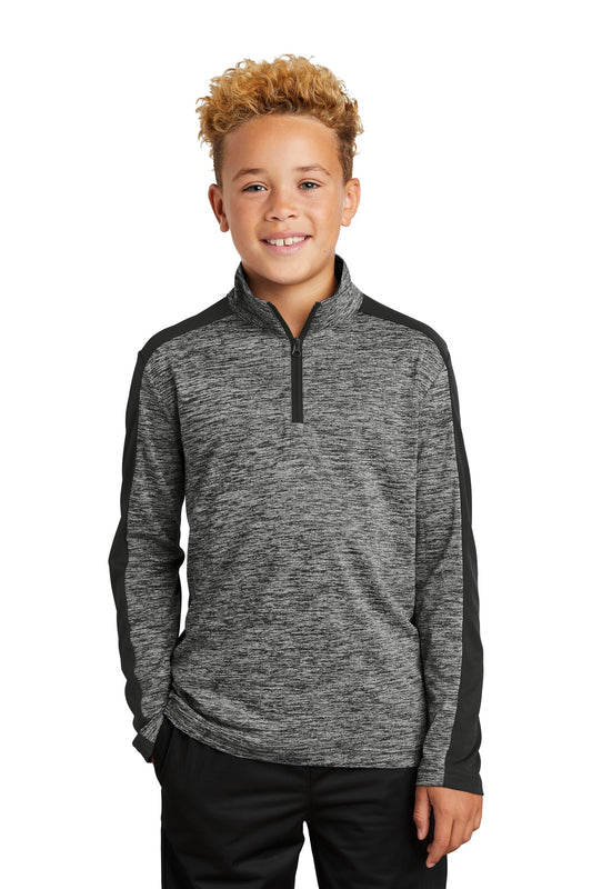 Youth PosiCharge ® Electric Heather Colorblock 1/4-Zip Pullover