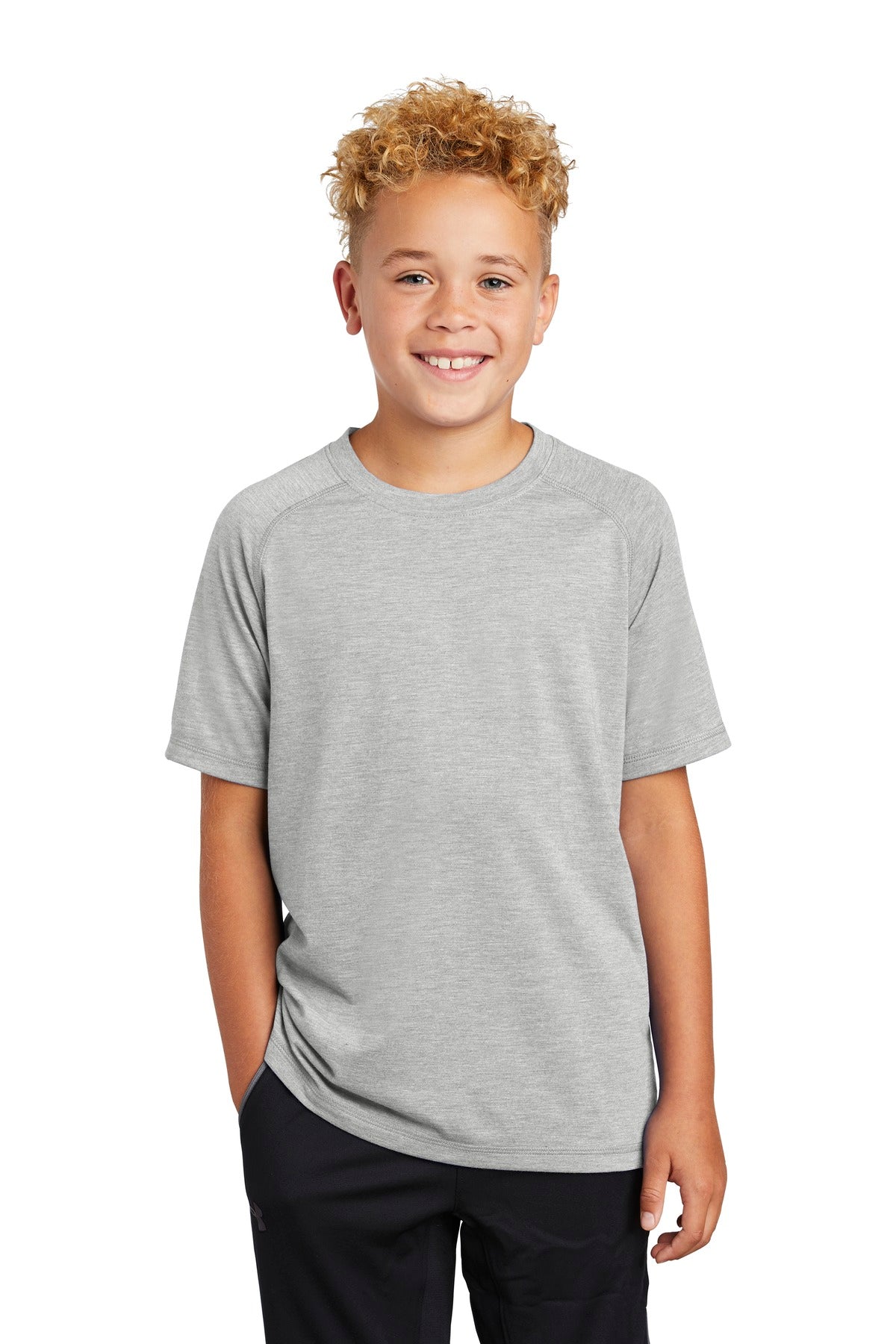 Youth PosiCharge ® Tri-Blend Wicking Raglan Tee