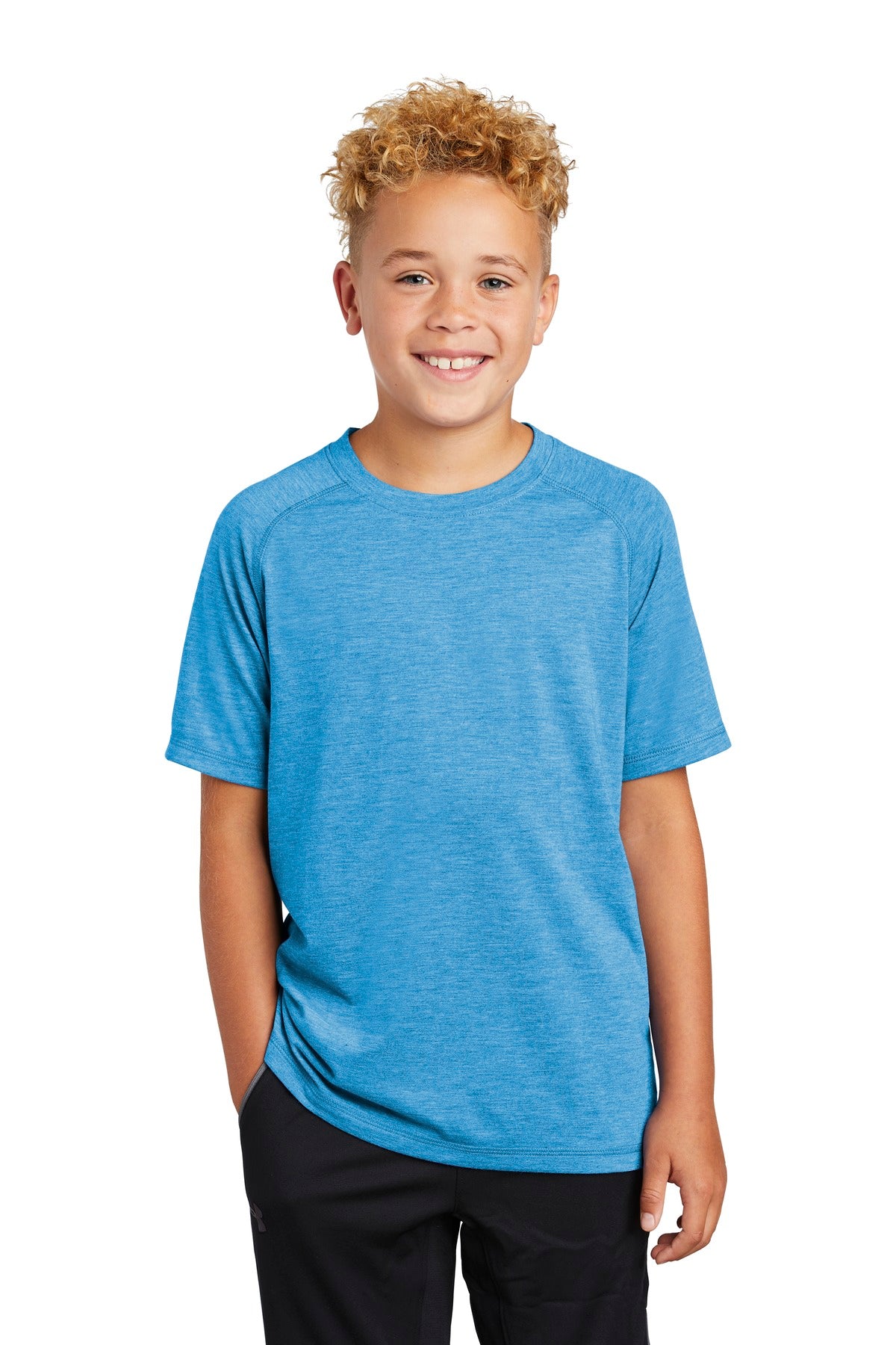 Youth PosiCharge ® Tri-Blend Wicking Raglan Tee
