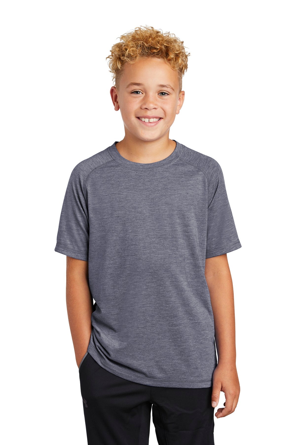 Youth PosiCharge ® Tri-Blend Wicking Raglan Tee