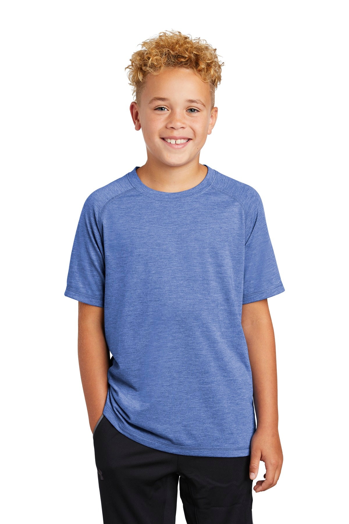 Youth PosiCharge ® Tri-Blend Wicking Raglan Tee