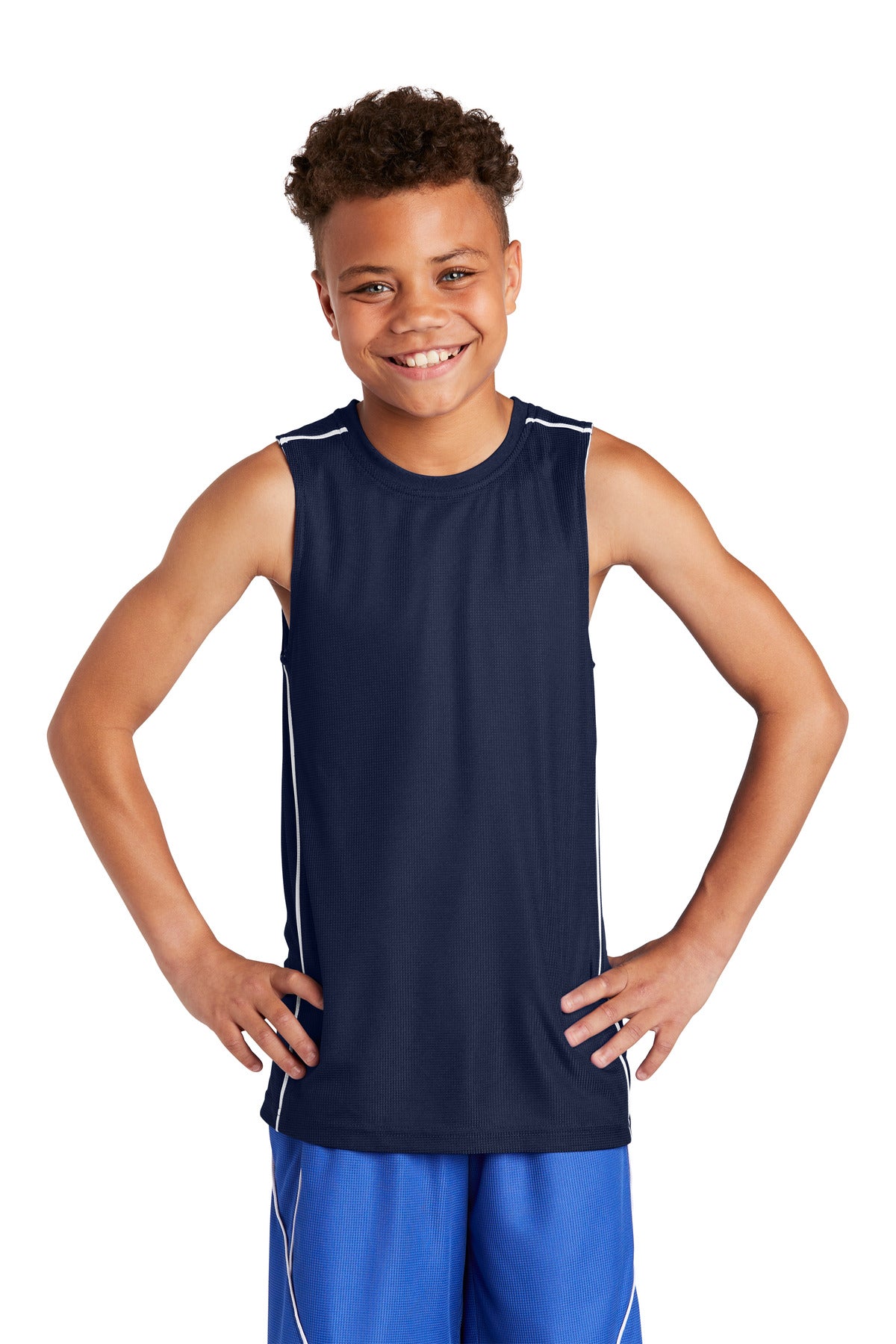 Youth PosiCharge® Mesh Reversible Sleeveless Tee