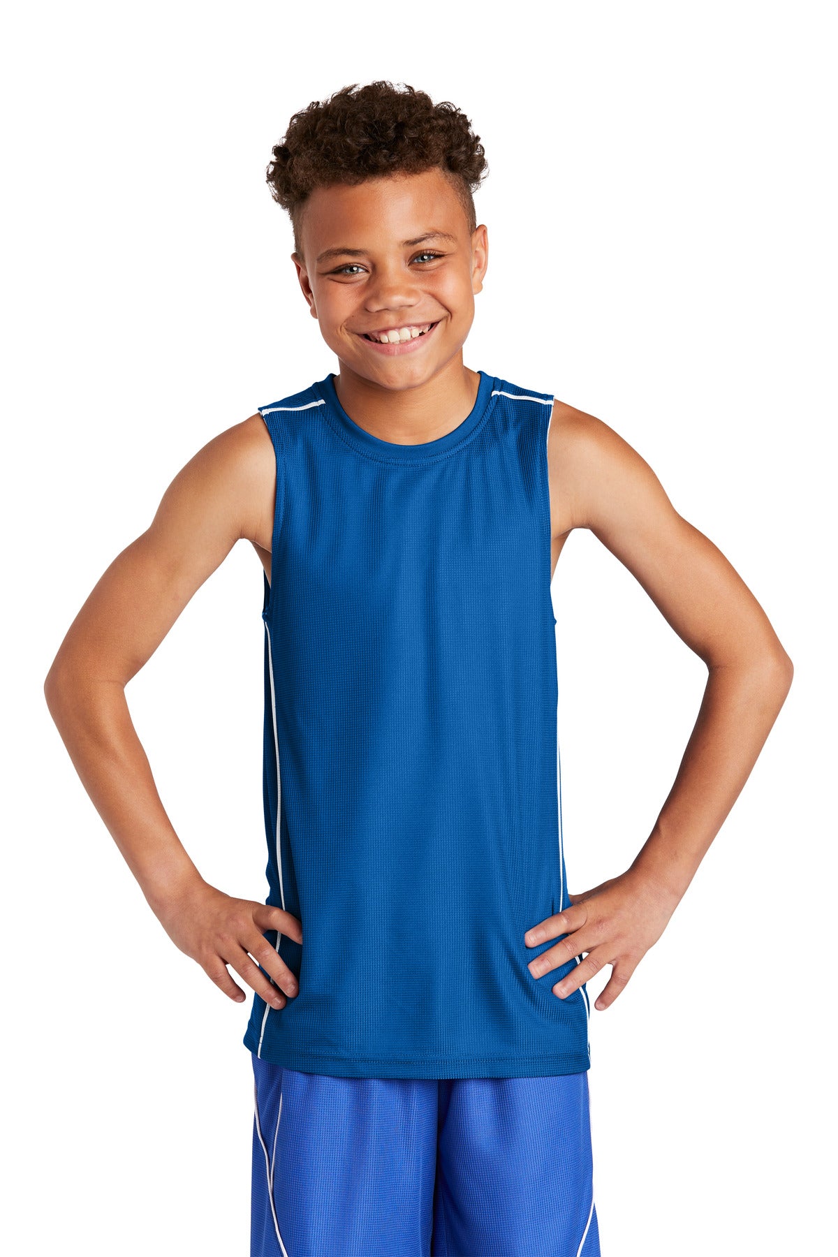 Youth PosiCharge® Mesh Reversible Sleeveless Tee