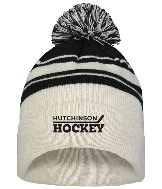 HHA - Embroidered Striped Knit Hat - OSFM