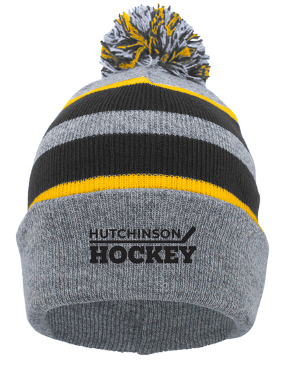 HHA - Embroidered Striped Knit Hat - OSFM