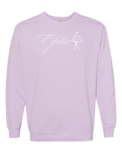 Touch of Grace - Comfort Colors Embroidered Crewneck Sweatshirt - Adult