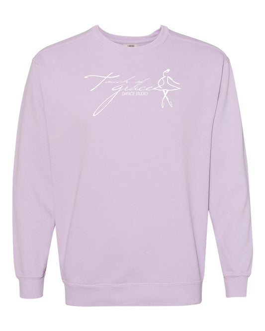 Touch of Grace - Comfort Colors Embroidered Crewneck Sweatshirt - Adult